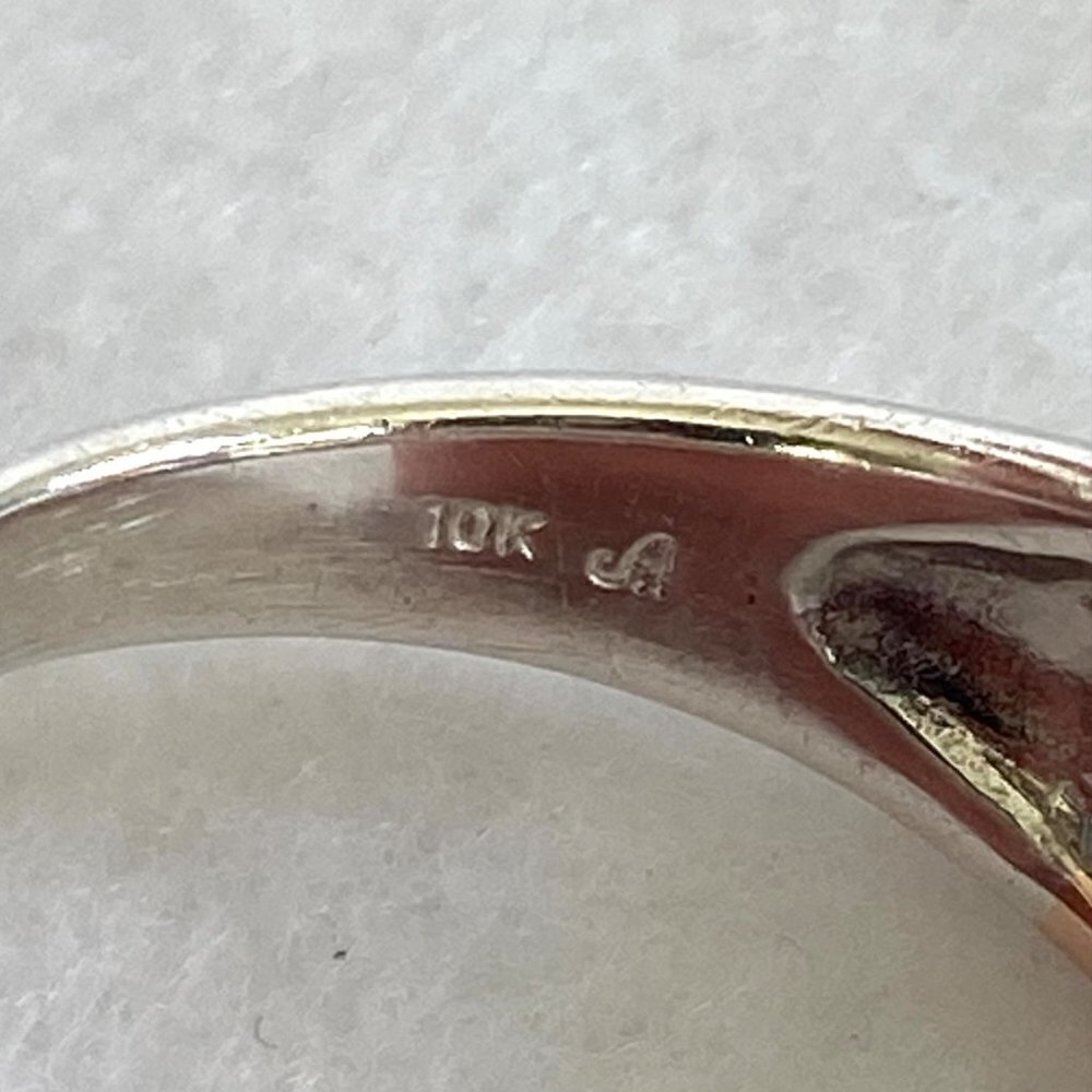 Sterling Silver 925 JA 10K Rose Gold 7MM Round Cubic Zirconia Ring Sz 7.75 - Picture 8 of 16